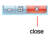 Элемент управления окном браузера, кнопка - закрыть окно