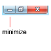 Элемент управления окном браузера, кнопка - минимизировать