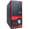 Системный блок персонального компьютера, черный с красными вставками