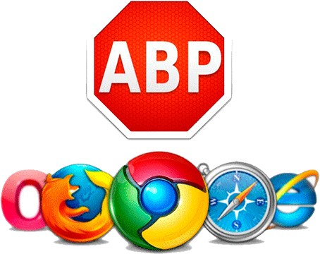 Логотипы браузеров и AdBlock