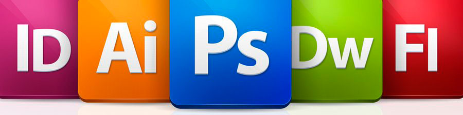 Логотипы программных продуктов Adobe